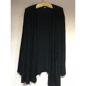 Phyllis Emelda Womens XS Open Front Cardigan Sweater Black Long Sleeve Casual